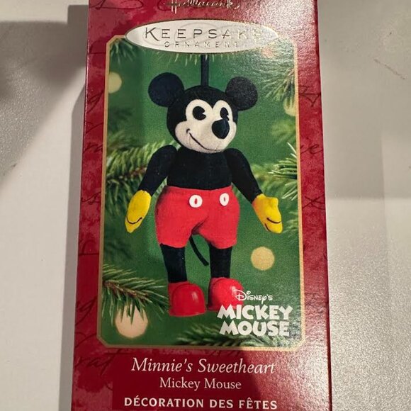578. NWT Hallmark Keepsake Ornament Minnie's Sweetheart Mickey Mouse - Picture 3 of 3